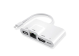 Lightning to HDMI Digital AV Adapter RJ45 Ethernet for iPhone 14 13/iPad to TV1080P Network Cable Adapter