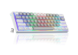 SOLAKAKA SK961 61% Wireless RGB Mechanical Gaming Keyboard - WhiteGrey - Red Switch
