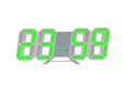 Alarm Clock Digital Alarm Clock with Led Night Light - White glows Green
